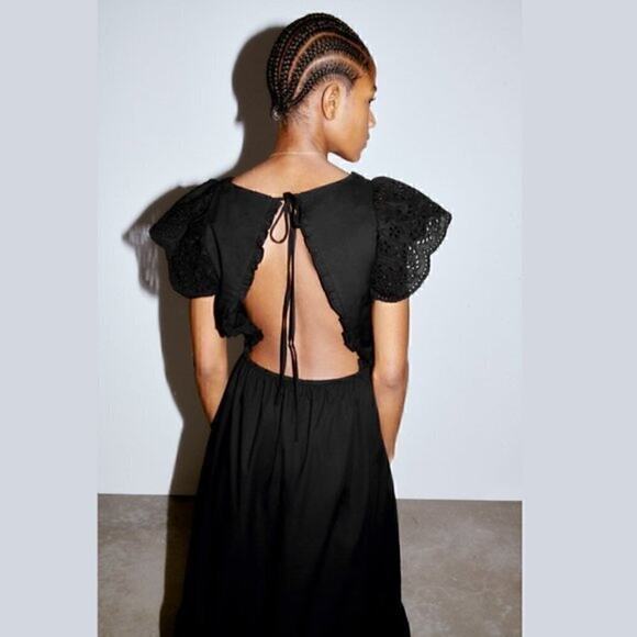 ZARA Midi Dress with Open Back NWT - Picture 1 of 16